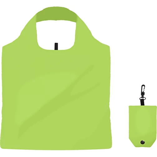 Sac à provisions pliable en couleur avec pochette, Image 1