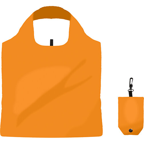 Full Color Faltbare Einkaufstasche Mit Hülle , orange, Polyester, 50,00cm x 39,00cm (Höhe x Breite), Bild 1