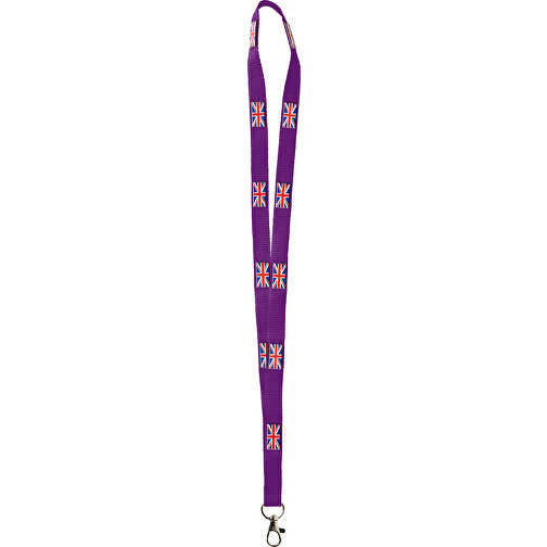 Polyester Lanyard 3D Druck, 15 Mm , lila, Polyester, 90,00cm x 1,50cm (Länge x Breite), Bild 1