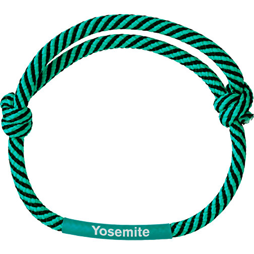 Verstellbares Kordel-Armband , grün, Polyester, 30,00cm x 0,50cm (Länge x Breite), Bild 1