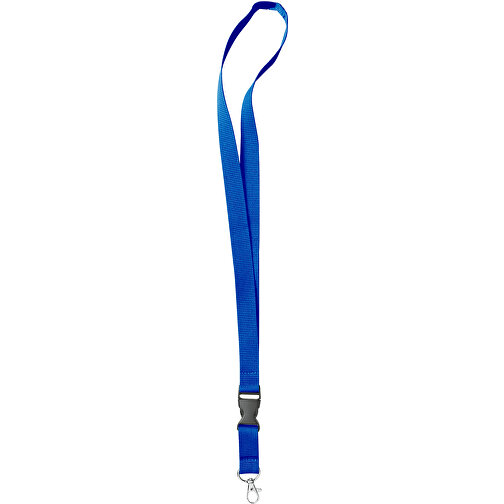 25 Mm Lanyard , blau, Polyester, 92,00cm x 2,50cm (Länge x Breite), Bild 1