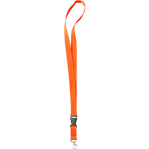 20 Mm Sicherheits Lanyard , orange, Polyester, 92,00cm x 2,00cm (Länge x Breite), Bild 1