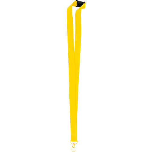 20 Mm Sicherheits Lanyard , gelb, Polyester, 90,00cm x 2,00cm (Länge x Breite), Bild 2