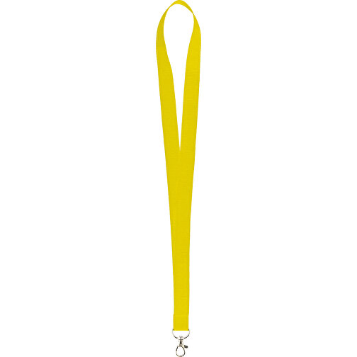 20 Mm Lanyard , gelb, Polyester, 90,00cm x 2,00cm (Länge x Breite), Bild 1