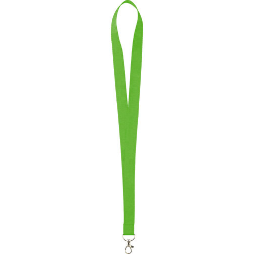 15 Mm Sicherheits Lanyard , apfelgrün, Polyester, 90,00cm x 1,50cm (Länge x Breite), Bild 1
