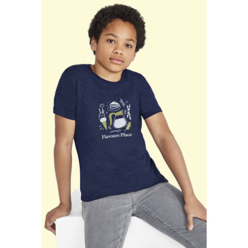 T-Shirt - Regent Fit Kids , Sol´s, graue melange, Baumwolle, L, 96,00cm x 104,00cm (Länge x Breite), Bild 4