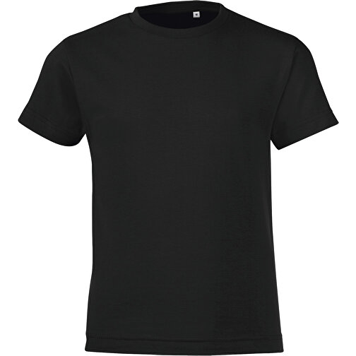T-Shirt - Regent Fit Kids , Sol´s, tiefschwarz, Baumwolle, XXL, 118,00cm x 128,00cm (Länge x Breite), Bild 1