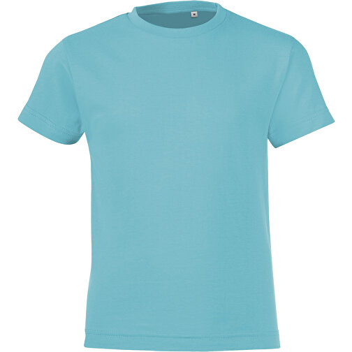 T-Shirt - Regent Fit Kids , Sol´s, atoll blau, Baumwolle, M, 86,00cm x 94,00cm (Länge x Breite), Bild 1