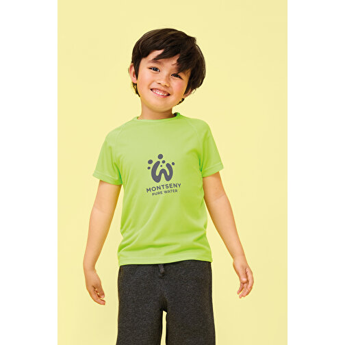 T-Shirt - Sporty Kids , Sol´s, neon orange, Polyester, XL, 106,00cm x 116,00cm (Länge x Breite), Bild 4