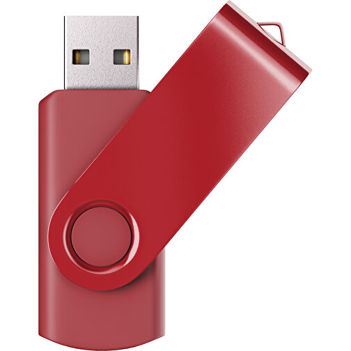 USB-Stick SWING Color 2.0 2 GB , Promo Effects MB , weinrot MB , 2 GB , Kunststoff/ Aluminium MB , 5,70cm x 1,00cm x 1,90cm (Länge x Höhe x Breite), Bild 1