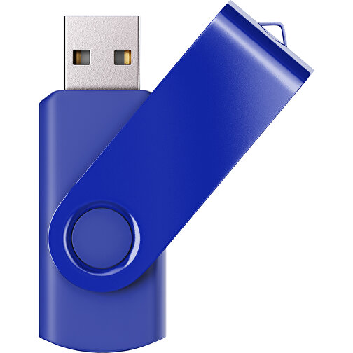 USB-Stick SWING Color 2.0 2 GB , Promo Effects MB , blau MB , 2 GB , Kunststoff/ Aluminium MB , 5,70cm x 1,00cm x 1,90cm (Länge x Höhe x Breite), Bild 1