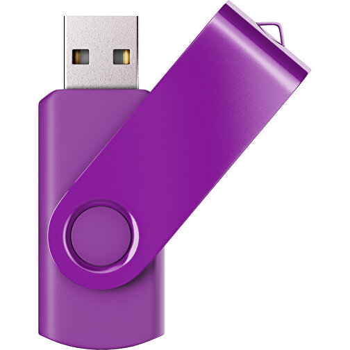USB-Stick SWING Color 2.0 2 GB , Promo Effects MB , dunkelmagenta MB , 2 GB , Kunststoff/ Aluminium MB , 5,70cm x 1,00cm x 1,90cm (Länge x Höhe x Breite), Bild 1