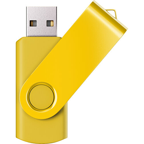 USB-Stick SWING Color 2.0 2 GB , Promo Effects MB , sonnengelb MB , 2 GB , Kunststoff/ Aluminium MB , 5,70cm x 1,00cm x 1,90cm (Länge x Höhe x Breite), Bild 1