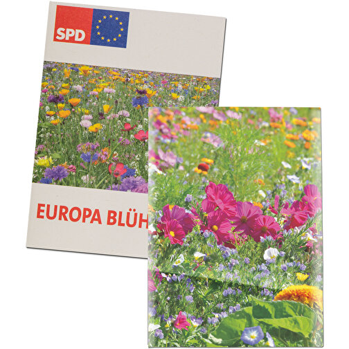 Samentütchen Mini - Recyclingpapier - Sommerblumenmischung , individuell, Saatgut, Papier, 6,30cm x 9,80cm (Länge x Breite), Bild 1