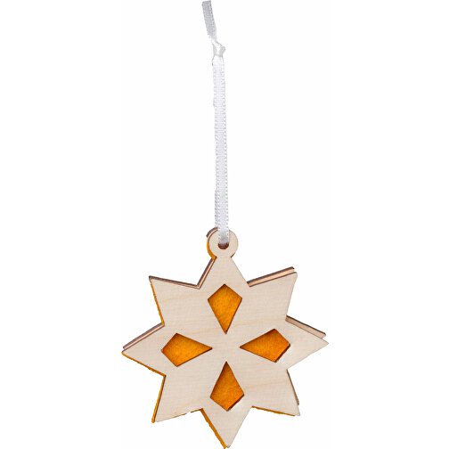 Colgante de madera con forma de estrella en bolsa promocional, Imagen 2