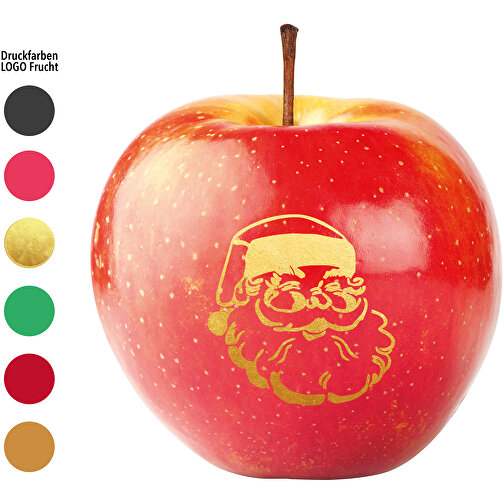 LogoFrucht Apfel Nikolaus , rot, 7,50cm (Höhe), Bild 1
