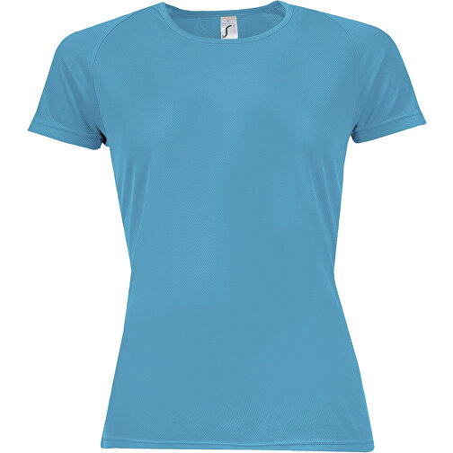 T-Shirt - Sporty Women , Sol´s, aqua, Polyester, XL, 68,00cm x 53,00cm (Länge x Breite), Bild 1