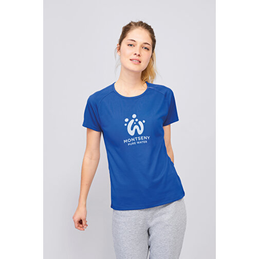 T-Shirt - Sporty Women , Sol´s, aqua, Polyester, XL, 68,00cm x 53,00cm (Länge x Breite), Bild 4