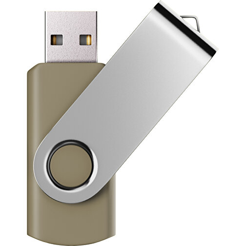 USB-Stick SWING Color 2.0 64 GB , Promo Effects MB , gold / silber MB , 65 GB , Kunststoff/ Aluminium MB , 5,70cm x 1,00cm x 1,90cm (Länge x Höhe x Breite), Bild 1