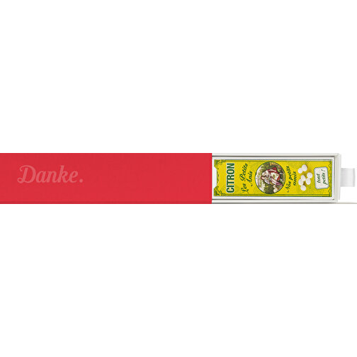 Dankebox Mini 'Les Petits Anis' - Rot , rot, Papier, Pappe, Satin, 14,20cm x 3,40cm x 3,40cm (Länge x Höhe x Breite), Bild 1