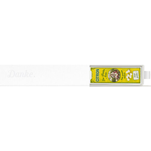 Dankebox Mini 'Les Petits Anis' - Weiß , weiß, Papier, Pappe, Satin, 14,20cm x 3,40cm x 3,40cm (Länge x Höhe x Breite), Bild 1
