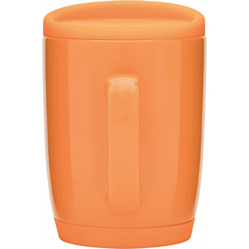 Keramikbecher EASY DAY , orange, Keramik / Silikon, 10,50cm (Höhe), Bild 4