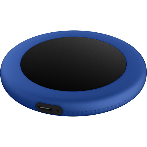 Wireless Charger REEVES-myMATOLA , Reeves, schwarz / blau, Kunststoff, Silikon, 1,05cm (Höhe), Bild 1
