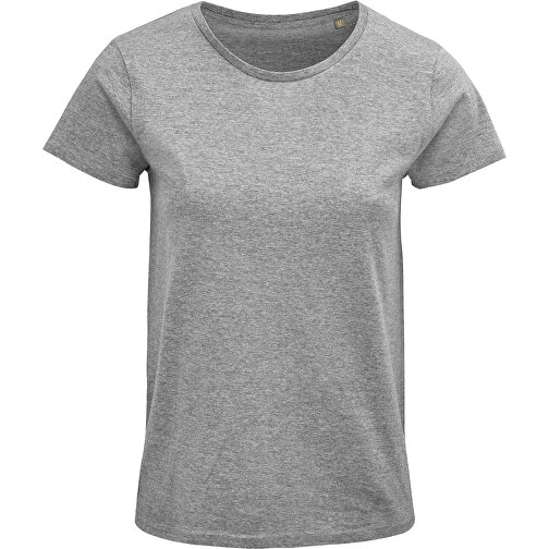 T-Shirt - Crusader Women , Sol´s, graue melange, Organische Baumwolle, XXL, 69,00cm x 53,00cm (Länge x Breite), Bild 1
