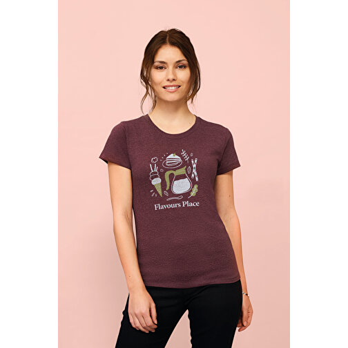 T-Shirt - Regent Fit Women , Sol´s, graue melange, Gekämmte Baumwolle, L, 65,00cm x 47,00cm (Länge x Breite), Bild 4