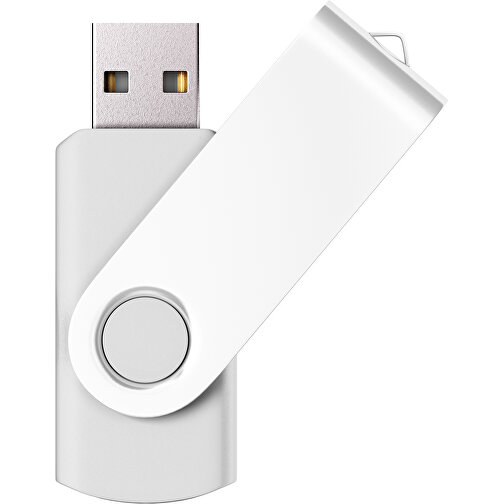 USB-Stick SWING Color 2.0 4 GB , Promo Effects MB , weiß MB , 4 GB , Kunststoff/ Aluminium MB , 5,70cm x 1,00cm x 1,90cm (Länge x Höhe x Breite), Bild 1
