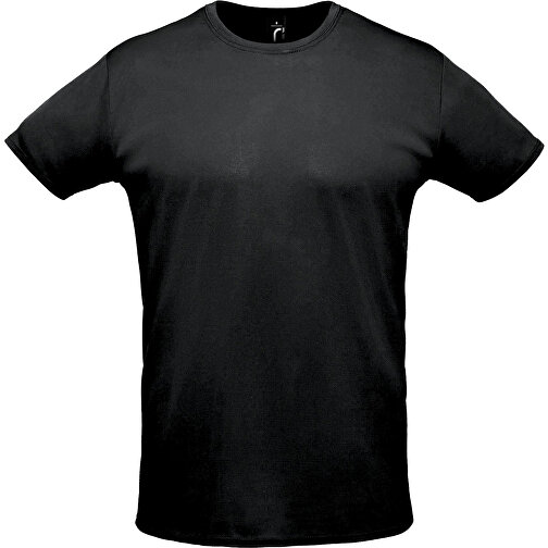 T-Shirt - Sprint , Sol´s, schwarz, Polyester, S, 71,00cm x 48,00cm (Länge x Breite), Bild 1