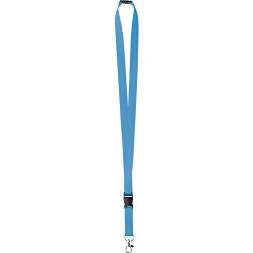 15 Mm Satin Sicherheits Lanyard , türkis, Satin, 92,00cm x 1,50cm (Länge x Breite), Bild 1