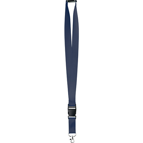 25 Mm Satin Sicherheits Lanyard , dunkelblau, Satin, 92,00cm x 2,50cm (Länge x Breite), Bild 1