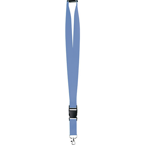 25 Mm Satin Sicherheits Lanyard , taubenblau, Satin, 92,00cm x 2,50cm (Länge x Breite), Bild 1