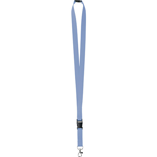 15 Mm Satin Sicherheits Lanyard , taubenblau, Satin, 92,00cm x 1,50cm (Länge x Breite), Bild 1