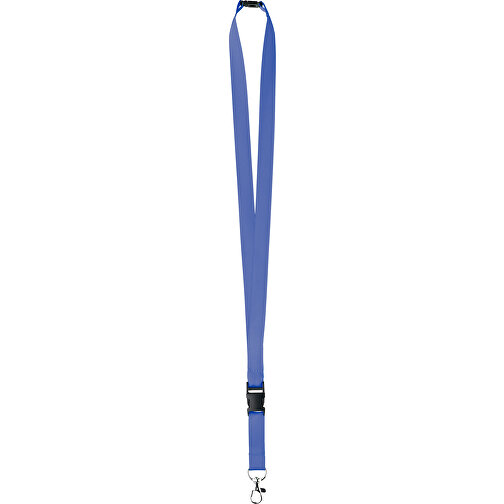 15 Mm Satin Sicherheits Lanyard , blau, Satin, 92,00cm x 1,50cm (Länge x Breite), Bild 1