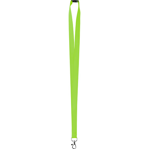 15 Mm Satin Sicherheits Lanyard , apfelgrün, Satin, 90,00cm x 1,50cm (Länge x Breite), Bild 1