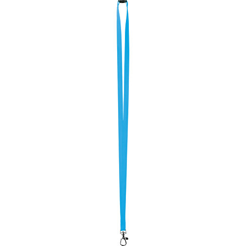 10 Mm Satin Sicherheits Lanyard , karibikblau, Satin, 90,00cm x 1,00cm (Länge x Breite), Bild 1