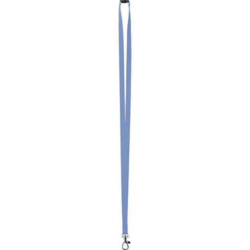 10 Mm Satin Sicherheits Lanyard , taubenblau, Satin, 90,00cm x 1,00cm (Länge x Breite), Bild 1