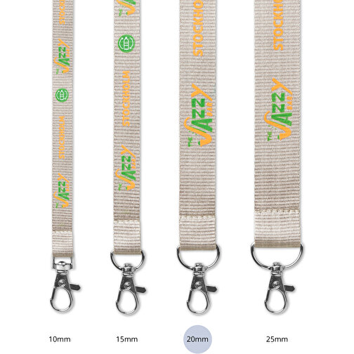 20 Mm Lanyard Mit 2 Metallkarabinern , orange, Polyester, 90,00cm x 2,00cm (Länge x Breite), Bild 2