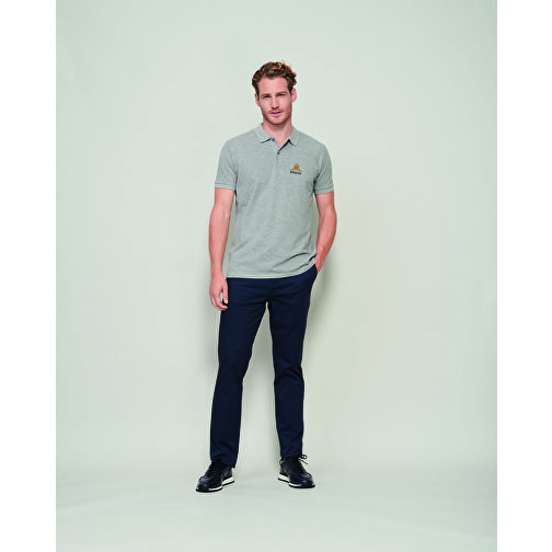 Polo Shirt - Planet Men , Sol´s, graue heide, Organische Baumwolle, XL, 76,00cm x 58,00cm (Länge x Breite), Bild 4