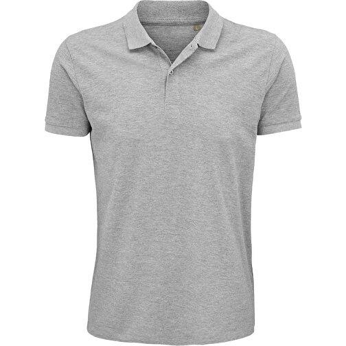 Polo Shirt - Planet Men , Sol´s, graue heide, Organische Baumwolle, S, 70,00cm x 49,00cm (Länge x Breite), Bild 1