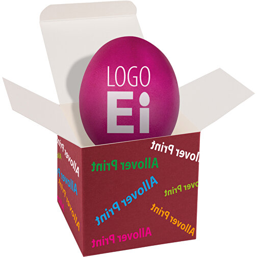 ColorBox LogoEi - Druck All-Over - Lila , lila, Pappe, 5,50cm x 5,50cm x 5,50cm (Länge x Höhe x Breite), Bild 1