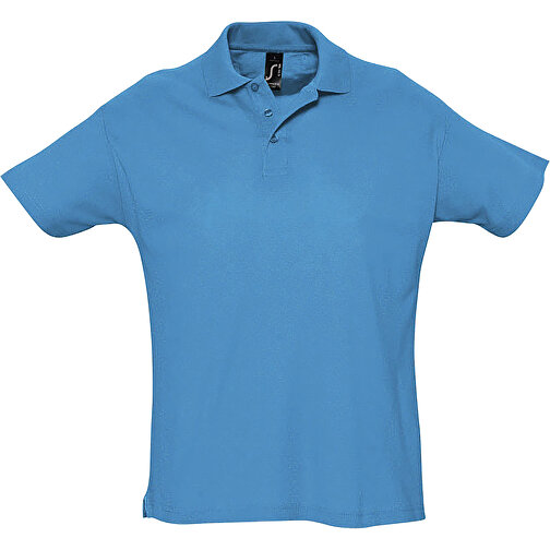 Polo Shirt - Summer Ii , Sol´s, aqua, Baumwolle, XL, 76,00cm x 59,00cm (Länge x Breite), Bild 1