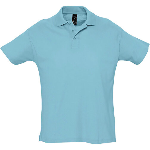 Polo Shirt - Summer Ii , Sol´s, atoll blau, Baumwolle, XXL, 79,00cm x 62,00cm (Länge x Breite), Bild 1