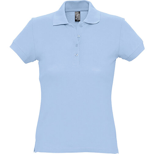 Polo Shirt - Passion , Sol´s, himmelsblau-pique, Baumwolle, M, 63,00cm x 46,00cm (Länge x Breite), Bild 1