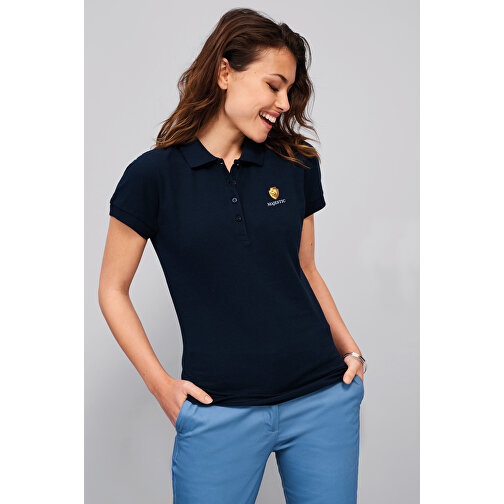 Polo Shirt - Passion , Sol´s, navy, Baumwolle, M, 63,00cm x 46,00cm (Länge x Breite), Bild 4