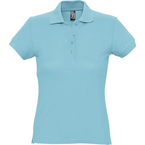 Polo Shirt - Passion , Sol´s, atoll blau, Baumwolle, M, 63,00cm x 46,00cm (Länge x Breite), Bild 1