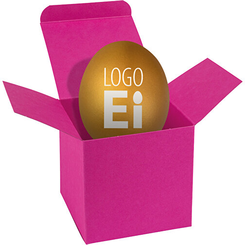 ColorBox LogoEi - Pink - Gold , gold, Pappe, 5,50cm x 5,50cm x 5,50cm (Länge x Höhe x Breite), Bild 1