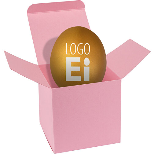 ColorBox LogoEi - Rosa - Gold , gold, Pappe, 5,50cm x 5,50cm x 5,50cm (Länge x Höhe x Breite), Bild 1